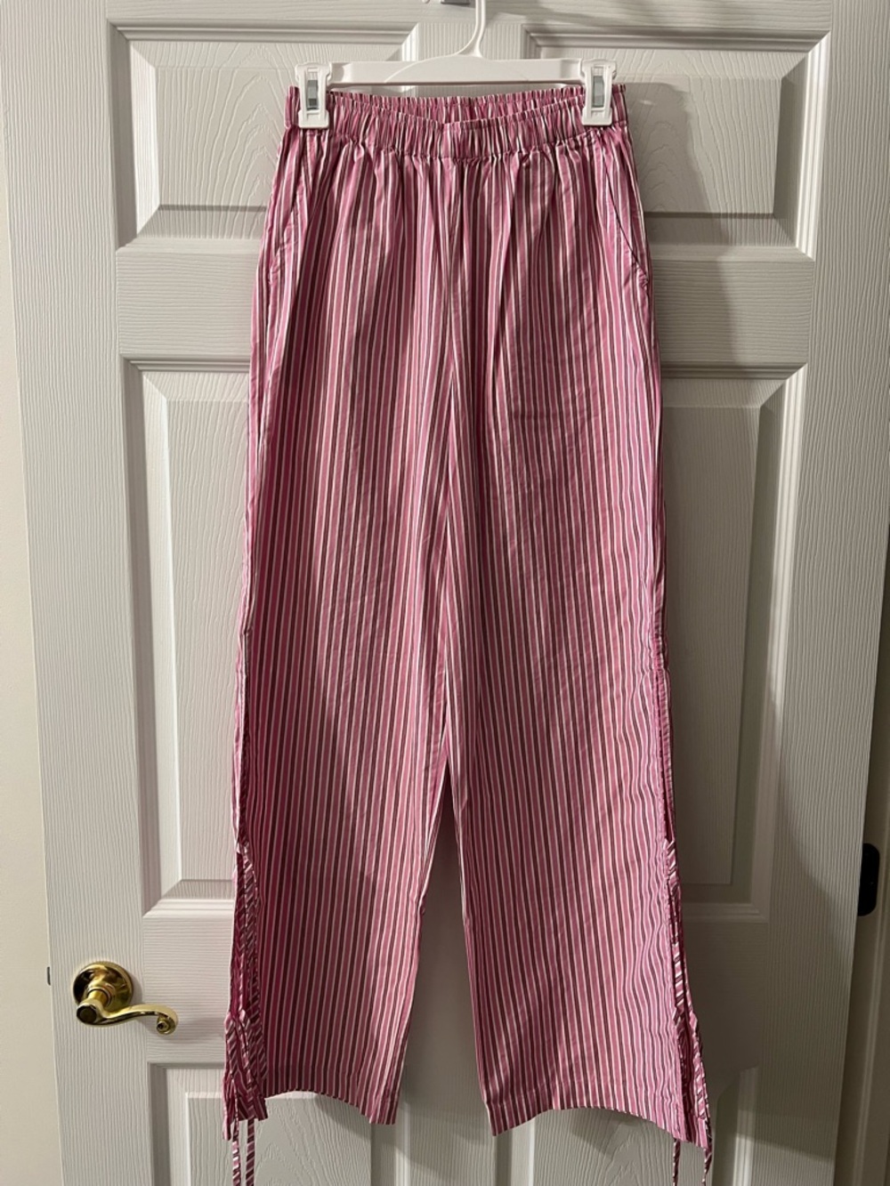 Wild Fable Pink & White Striped Wide-Leg Pajama Lounge Pants